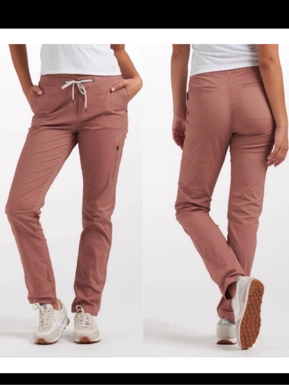 Vuori Ripstop Pants Dusty Rose Women’s Size Large Stretch Utility Ankle
